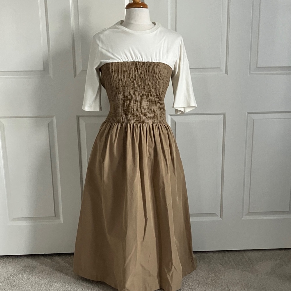 The Lilou Twofer Midi Dress from the Maeve collection by Anthropologie.